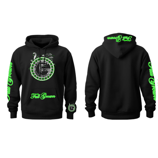 Black Hoodie Lime Green Medusa