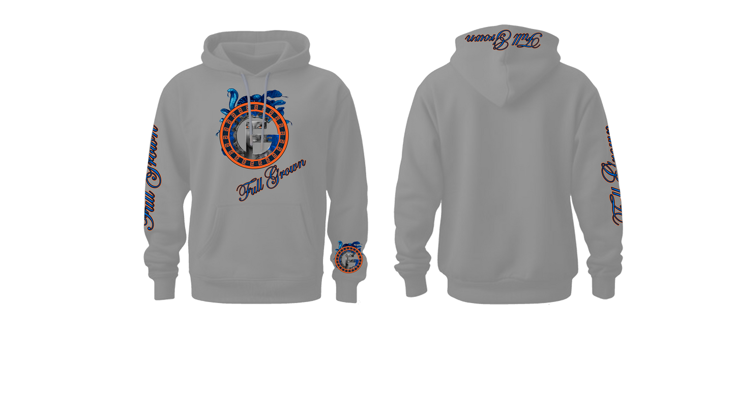 Black Hoodie Orange and Blue Medusa